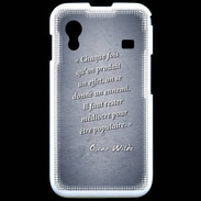 Coque Samsung ACE S5830 Chaque fois Bleu Citation Oscar Wilde