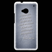 Coque HTC One Chaque fois Bleu Citation Oscar Wilde