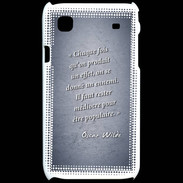 Coque Samsung Galaxy S Chaque fois Bleu Citation Oscar Wilde