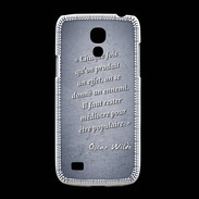 Coque Samsung Galaxy S4mini Chaque fois Bleu Citation Oscar Wilde