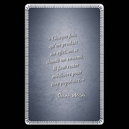 Etui carte bancaire Chaque fois Bleu Citation Oscar Wilde