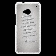 Coque HTC One Chaque fois Gris Citation Oscar Wilde