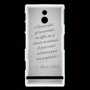 Coque Sony Xperia P Chaque fois Gris Citation Oscar Wilde