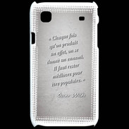 Coque Samsung Galaxy S Chaque fois Gris Citation Oscar Wilde