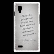 Coque LG Optimus L9 Chaque fois Gris Citation Oscar Wilde