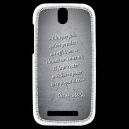 Coque HTC One SV Chaque fois Noir Citation Oscar Wilde