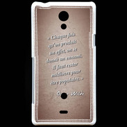 Coque Sony Xperia T Chaque fois Rouge Citation Oscar Wilde