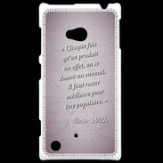 Coque Nokia Lumia 720 Chaque fois Rose Citation Oscar Wilde