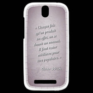 Coque HTC One SV Chaque fois Rose Citation Oscar Wilde