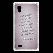 Coque LG Optimus L9 Chaque fois Rose Citation Oscar Wilde