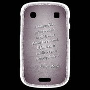 Coque Blackberry Bold 9900 Chaque fois Violet Citation Oscar Wilde