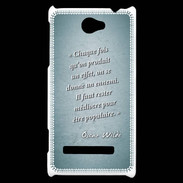 Coque HTC Windows Phone 8S Chaque fois Turquoise Citation Oscar Wilde