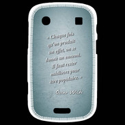 Coque Blackberry Bold 9900 Chaque fois Turquoise Citation Oscar Wilde