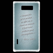 Coque LG Optimus L7 Chaque fois Turquoise Citation Oscar Wilde
