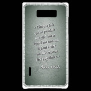 Coque LG Optimus L7 Chaque fois Vert Citation Oscar Wilde
