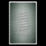 Etui carte bancaire Chaque fois Vert Citation Oscar Wilde