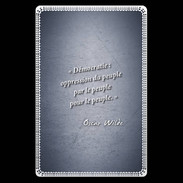 Etui carte bancaire Démocratie Bleu Citation Oscar Wilde