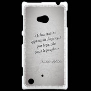 Coque Nokia Lumia 720 Démocratie Gris Citation Oscar Wilde