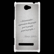 Coque HTC Windows Phone 8S Démocratie Gris Citation Oscar Wilde