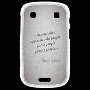 Coque Blackberry Bold 9900 Démocratie Gris Citation Oscar Wilde