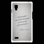Coque LG Optimus L9 Démocratie Gris Citation Oscar Wilde