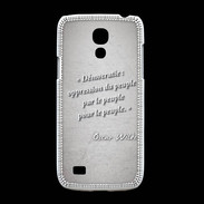 Coque Samsung Galaxy S4mini Démocratie Gris Citation Oscar Wilde