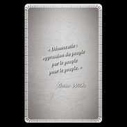 Etui carte bancaire Démocratie Gris Citation Oscar Wilde