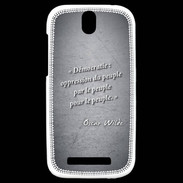 Coque HTC One SV Démocratie Noir Citation Oscar Wilde