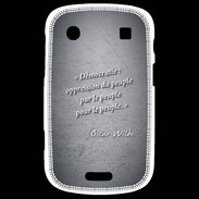 Coque Blackberry Bold 9900 Démocratie Noir Citation Oscar Wilde