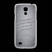Coque Samsung Galaxy S4mini Démocratie Noir Citation Oscar Wilde