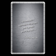 Etui carte bancaire Démocratie Noir Citation Oscar Wilde