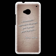 Coque HTC One Démocratie Rouge Citation Oscar Wilde