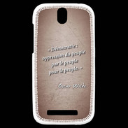 Coque HTC One SV Démocratie Rouge Citation Oscar Wilde