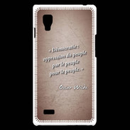 Coque LG Optimus L9 Démocratie Rouge Citation Oscar Wilde