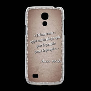 Coque Samsung Galaxy S4mini Démocratie Rouge Citation Oscar Wilde