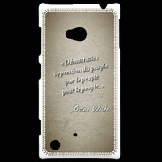 Coque Nokia Lumia 720 Démocratie Sepia Citation Oscar Wilde