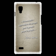 Coque LG Optimus L9 Démocratie Sepia Citation Oscar Wilde