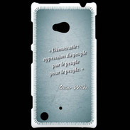 Coque Nokia Lumia 720 Démocratie Turquoise Citation Oscar Wilde