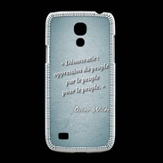 Coque Samsung Galaxy S4mini Démocratie Turquoise Citation Oscar Wilde