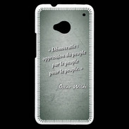 Coque HTC One Démocratie Vert Citation Oscar Wilde