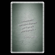 Etui carte bancaire Démocratie Vert Citation Oscar Wilde