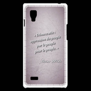 Coque LG Optimus L9 Démocratie Rose Citation Oscar Wilde