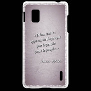 Coque LG Optimus G Démocratie Rose Citation Oscar Wilde