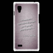 Coque LG Optimus L9 Démocratie Violet Citation Oscar Wilde
