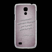 Coque Samsung Galaxy S4mini Démocratie Violet Citation Oscar Wilde