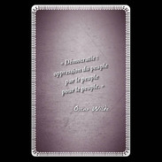 Etui carte bancaire Démocratie Violet Citation Oscar Wilde