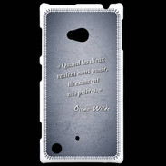 Coque Nokia Lumia 720 Dieux prières Bleu Citation Oscar Wilde