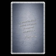 Etui carte bancaire Dieux prières Bleu Citation Oscar Wilde