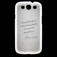 Coque Samsung Galaxy S3 Dieux prières Gris Citation Oscar Wilde