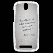 Coque HTC One SV Dieux prières Gris Citation Oscar Wilde
